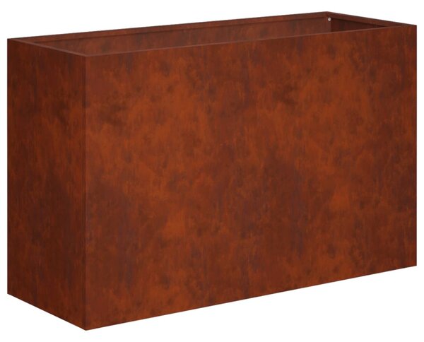 Kerti cserép 2 db Rozsdás 80 x 30 x 40 cm Időjárásálló Acél