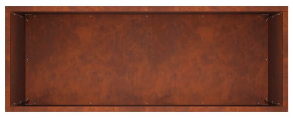 Kerti cserép 2 db Rozsdás 80 x 30 x 40 cm Időjárásálló Acél