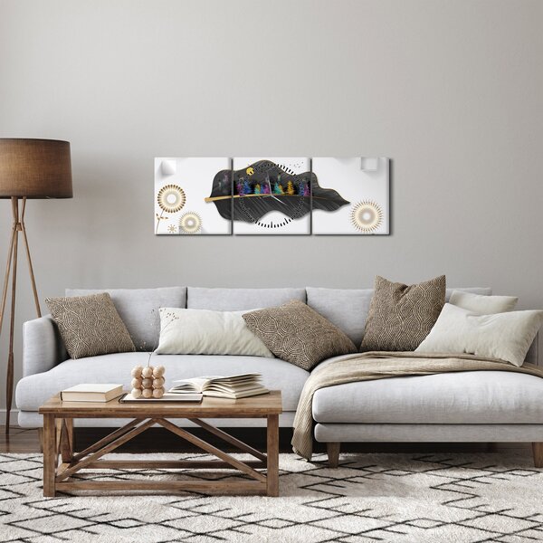 Az absztrakció képe (órával) (90x30 cm)