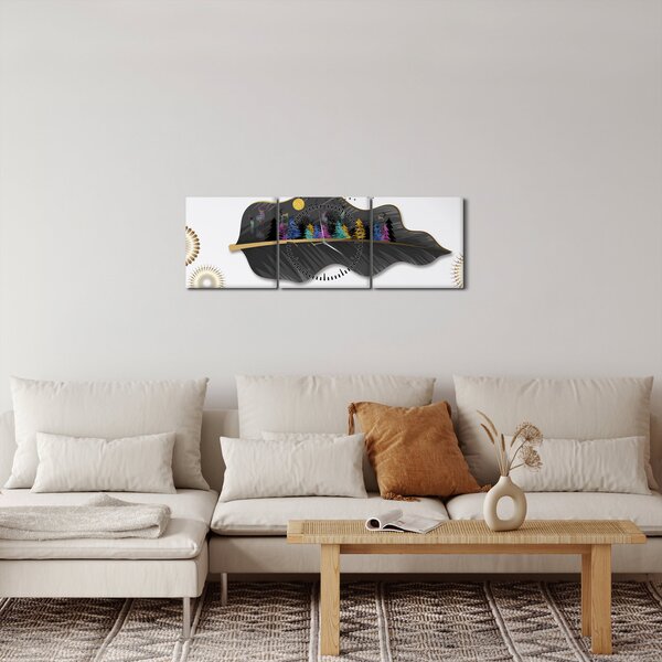 Az absztrakció képe (órával) (90x30 cm)