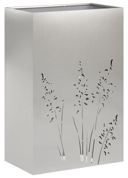 Kerti cserép 2 db Ezüst 50 x 30 x 75 cm Rozsdamentes Acél
