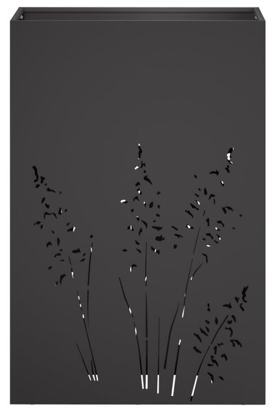 Kerti cserép Fekete 50 x 30 x 75 cm Hidegen hengerelt acél