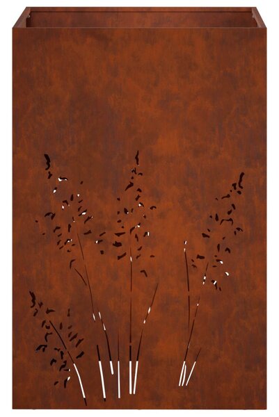 Kerti cserép Rozsdás 50 x 50 x 75 cm Időjárásálló Acél