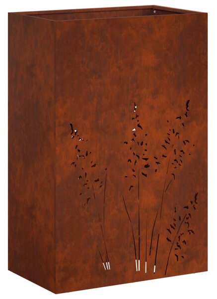 Kerti cserép Rozsdás 50 x 30 x 75 cm Időjárásálló Acél
