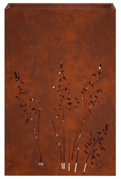 Kerti cserép Rozsdás 50 x 30 x 75 cm Időjárásálló Acél