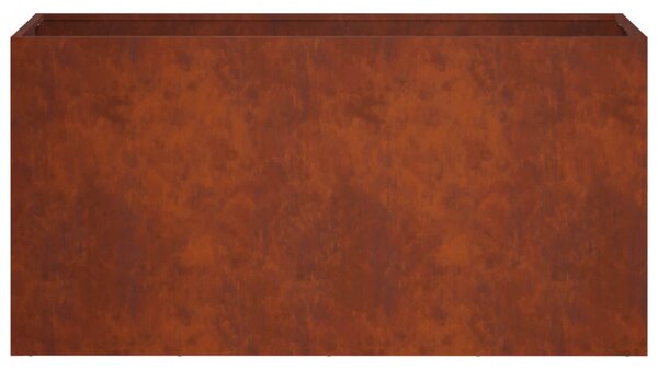 Kerti cserép Rozsdás 100 x 30 x 40 cm Időjárásálló Acél