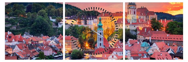 Kép - Český Krumlov (órával) (90x30 cm)