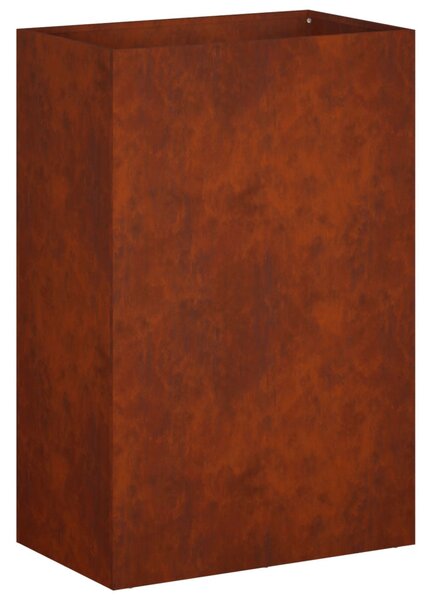 Kerti cserép 2 db Rozsdás 40 x 30 x 75 cm Időjárásálló Acél