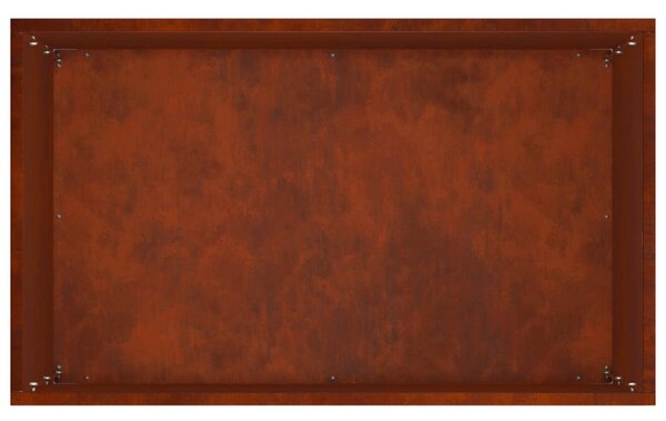 Kerti cserép 2 db Rozsdás 40 x 30 x 75 cm Időjárásálló Acél