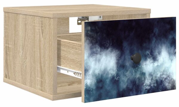 Fali éjjeli szekrény RAALTE 2 db Sonoma Tölgy 36 x 33 x 25 cm