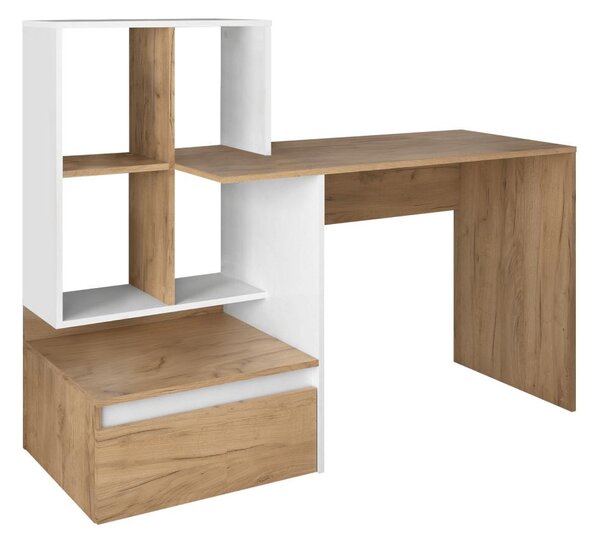PC asztal Nacio (artisan tölgy + fehér) 