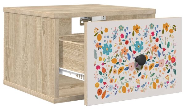 Fali éjjeli szekrény MAINZ 2 db Sonoma Tölgy 36 x 33 x 25 cm