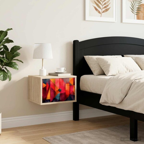 Fali éjjeli szekrény HEESCH 2 db Sonoma Tölgy 36 x 33 x 25 cm