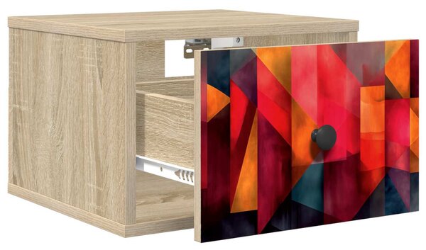 Fali éjjeli szekrény HEESCH 2 db Sonoma Tölgy 36 x 33 x 25 cm