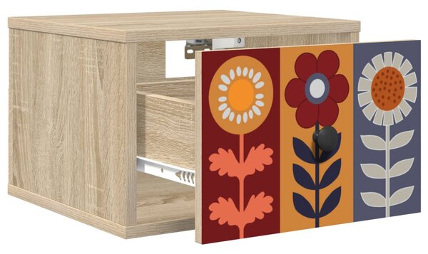Fali éjjeli szekrény ESSEN 2 db Sonoma Tölgy 36 x 33 x 25 cm