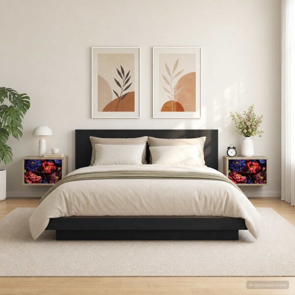 Fali éjjeli szekrény KIEL 2 db Sonoma Tölgy 36 x 33 x 25 cm