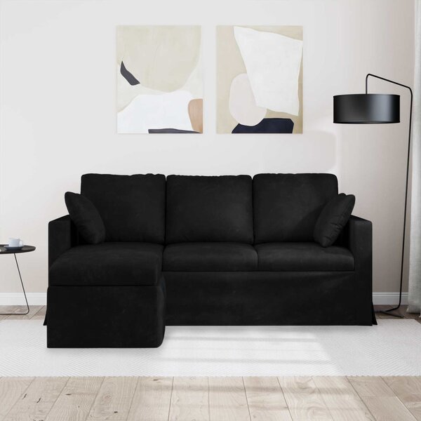 Kanapé Fekete 178 x 134 x 80 cm Bársony