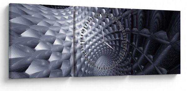 Kép - Absztrakció 3D (órával) (90x30 cm)