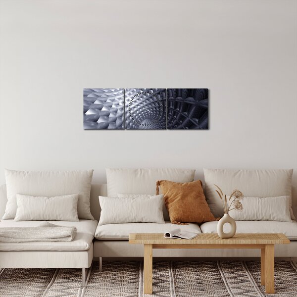 Kép - Absztrakció 3D (órával) (90x30 cm)