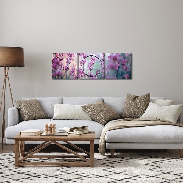 Kép - Levendula (órával) (90x30 cm)