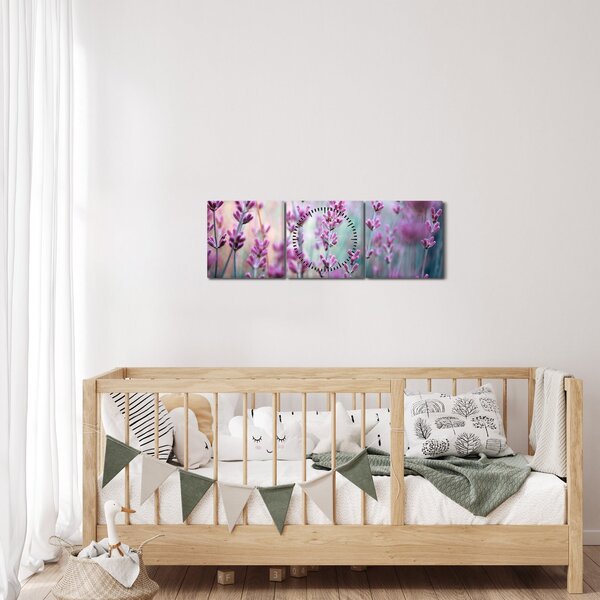 Kép - Levendula (órával) (90x30 cm)