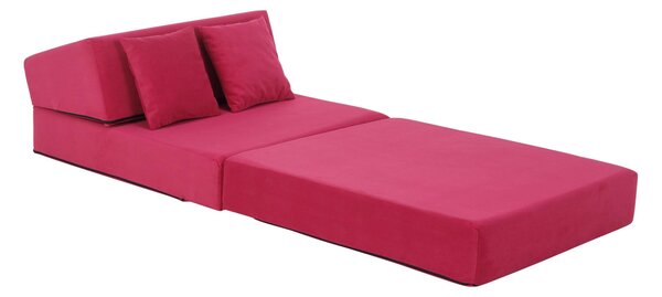 Széthúzható fotel Plantearan (sötét rózsaszín)