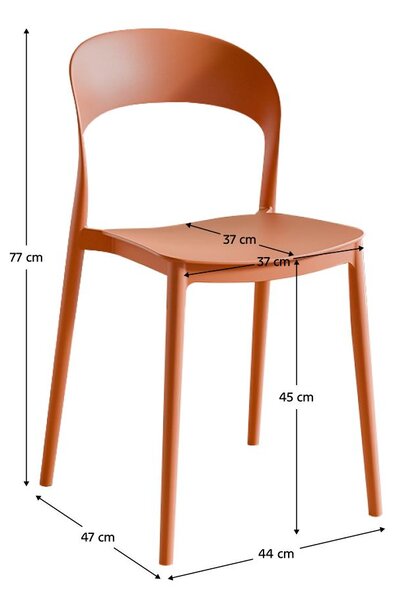 Étkezőszék Recibir (narancssárga) 
