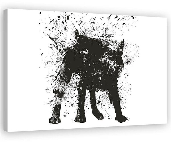 Gario Vászonkép Fekete absztrakció - Rykker Méret: 60 x 40 cm