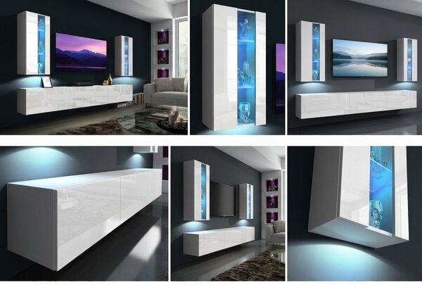 PRINCE CONCEPT 20A MAGASFÉNYŰ FEHÉR NAPPALI BÚTOR (249CM)