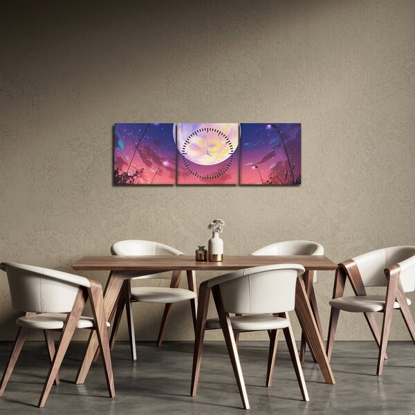 Kép - Nő és kutya teliholdkor (órával) (90x30 cm)