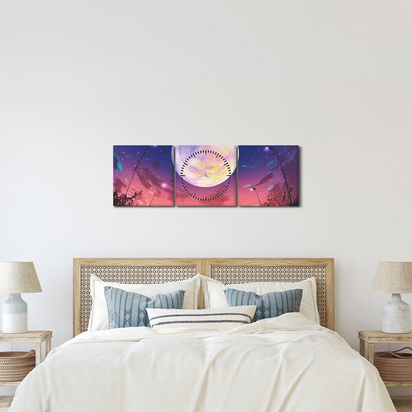Kép - Nő és kutya teliholdkor (órával) (90x30 cm)