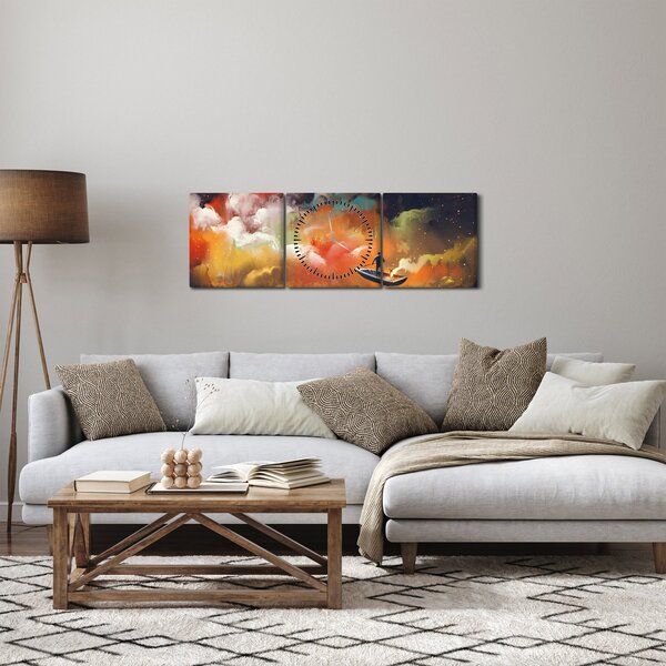 Kép - Az űrben úszó ember (órával) (90x30 cm)