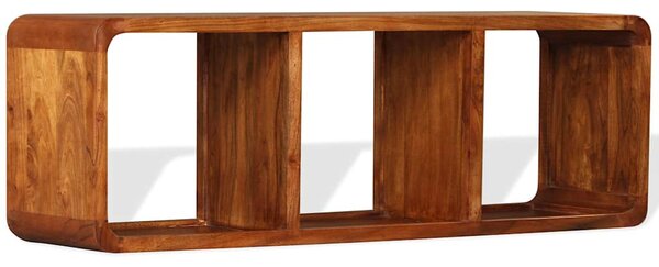 Tömör fa TV-szekrény mézszínű felülettel 120 x 30 x 40 cm