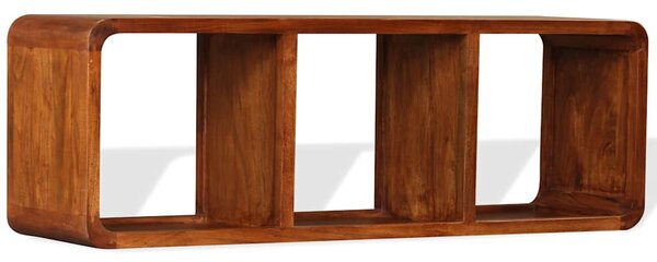 Tömör fa TV-szekrény mézszínű felülettel 120 x 30 x 40 cm