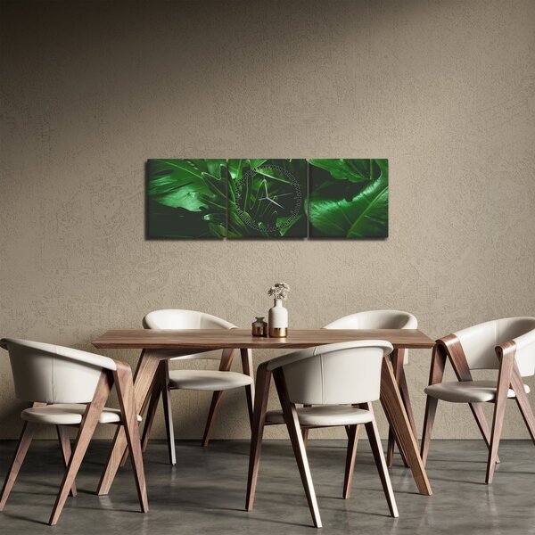 Kép - Pálmalevél (órával) (90x30 cm)