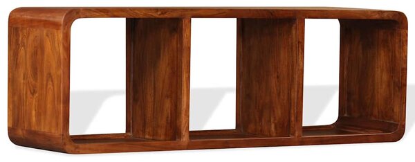 Tömör fa TV-szekrény mézszínű felülettel 120 x 30 x 40 cm