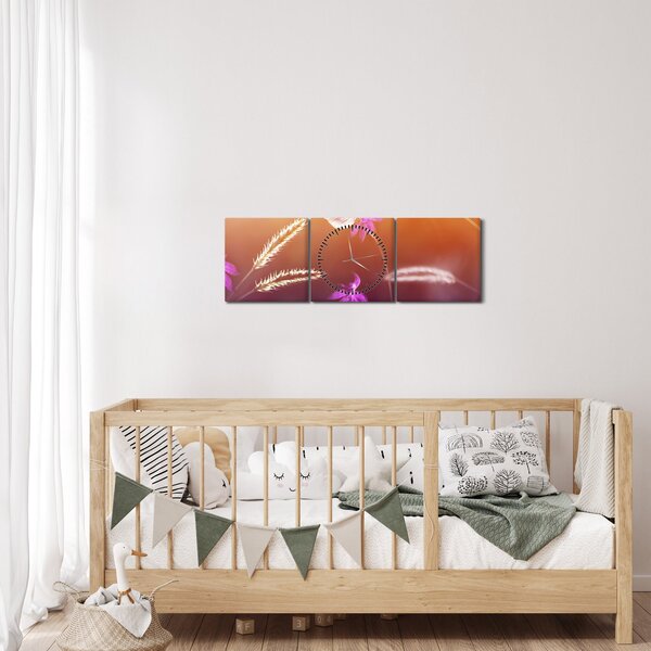 Kép - Rózsaszín pillangó (órával) (90x30 cm)