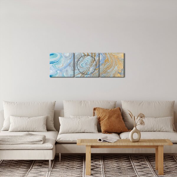 Kép - Kék márvány (órával) (90x30 cm)