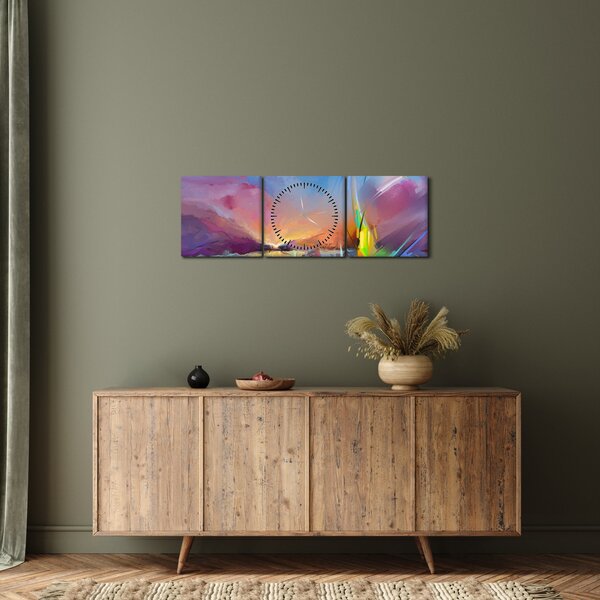 Kép - Naplemente (órával) (90x30 cm)