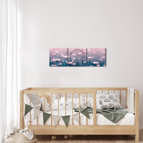 Az erdei növények képe (órával) (90x30 cm)