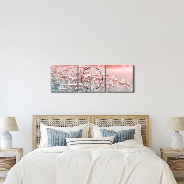 Kép - Réti virágok (órával) (90x30 cm)