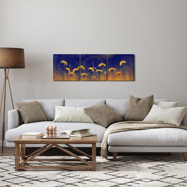 Kép - Pitypang (órával) (90x30 cm)