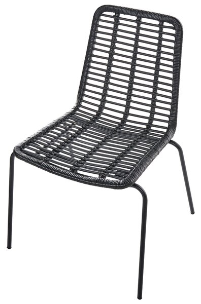 Étkezőszék kétdarabos szettben TAOS Rattan Fekete