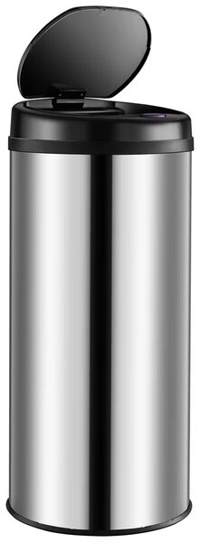 Deuba Érintésmentes szemetes USB-vel 40 l - ezüst