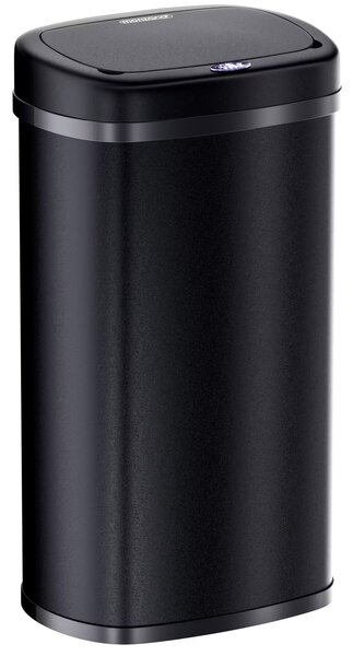 Deuba Érintésmentes, szögletes szemetes USB-vel 50 l - fekete
