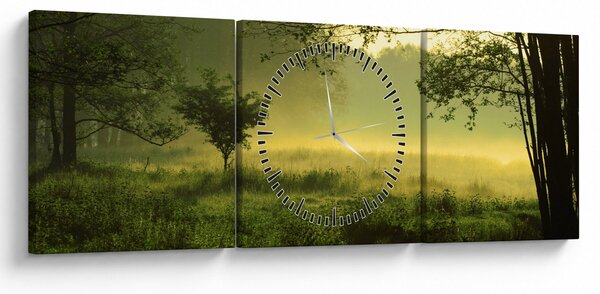 Kép - Ébredő erdő (órával) (90x30 cm)