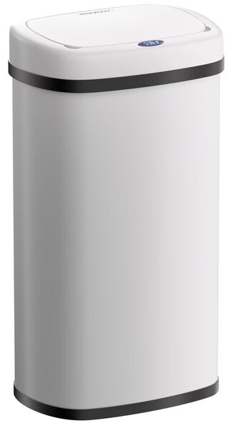 Deuba Érintésmentes szögletes szemetes USB-vel 50 l - fehér