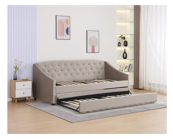 Széthúzható ágy 90 cm Asesorar (barnaszürke)