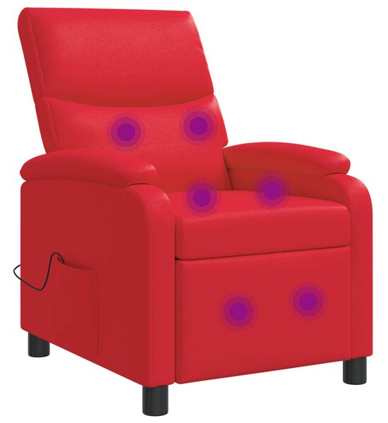 Masszázs Fotel Piros Műbőr