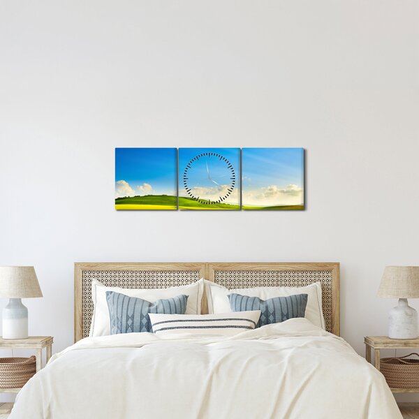 Kép - Tavaszi ég (órával) (90x30 cm)